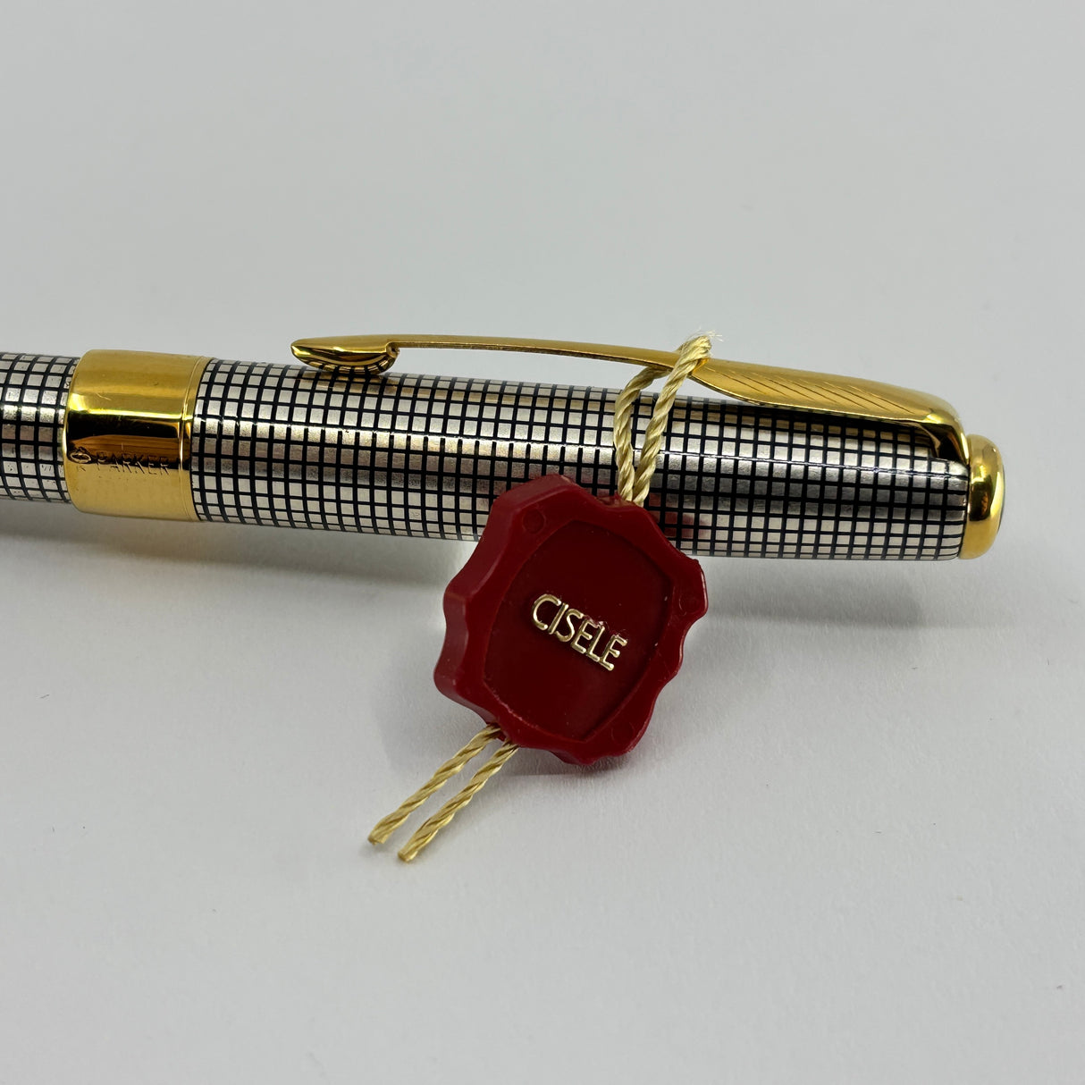 Parker Sonnet Sterling Silver Cisele Cross Hatch Design Ballpoint  Pen - Circa 1995