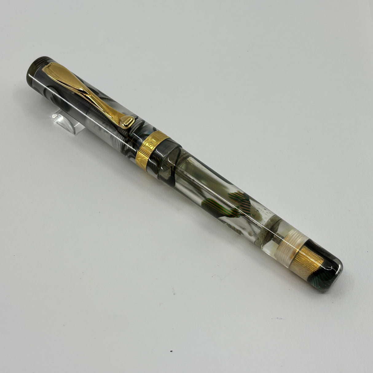 Visconti Voyager 18KT Demonstrator Limited Edition Fountain Pen - Clip & Cap Band are 18kt Gold + Fine 18kt Gold  Nib!!!