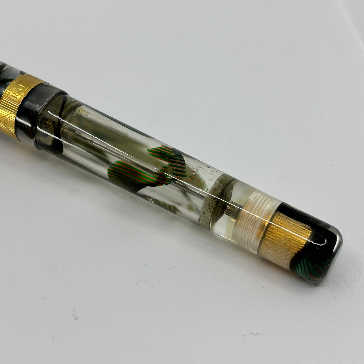 Visconti Voyager 18KT Demonstrator Limited Edition Fountain Pen - Clip & Cap Band are 18kt Gold + Fine 18kt Gold  Nib!!!