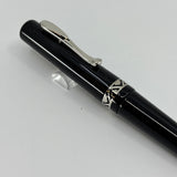 Visconti Glossy Black Resin Midnight Voyager Ballpoint  Pen - Sterling Silver Trim - Circa 2004