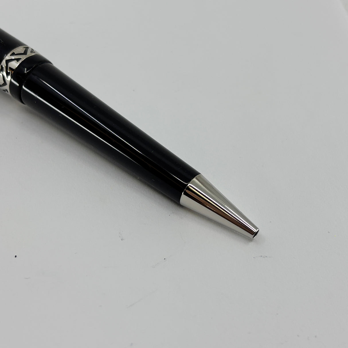Visconti Glossy Black Resin Midnight Voyager Ballpoint  Pen - Sterling Silver Trim - Circa 2004
