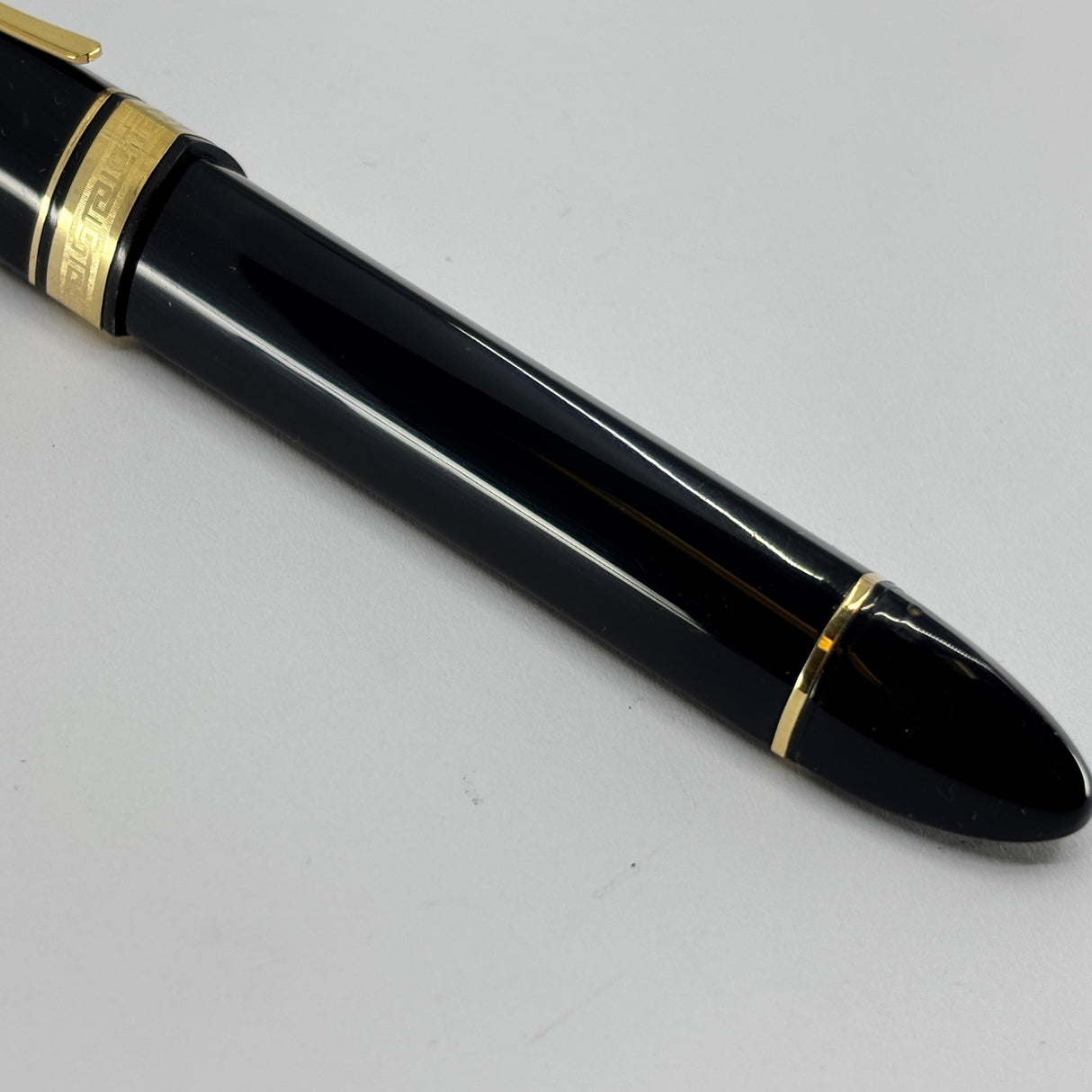 The ORIGINAL-LARGEST SIZE!!  OMAS Dark Blue/Black #360 Oversized Triangulated Fountain Pen - Medium 18kt Gold  Nib