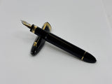 The ORIGINAL-LARGEST SIZE!!  OMAS Dark Blue/Black #360 Oversized Triangulated Fountain Pen - Medium 18kt Gold  Nib