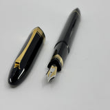 The ORIGINAL-LARGEST SIZE!!  OMAS Dark Blue/Black #360 Oversized Triangulated Fountain Pen - Medium 18kt Gold  Nib