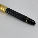 OMAS S2001 Ogiva Rollerball - Gold Vermeil Cap & Black Guilloched Vegetal Resin Barrel