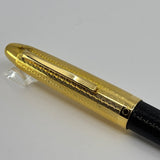 OMAS S2001 Ogiva Rollerball - Gold Vermeil Cap & Black Guilloched Vegetal Resin Barrel