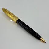OMAS S2001 Ogiva Rollerball - Gold Vermeil Cap & Black Guilloched Vegetal Resin Barrel