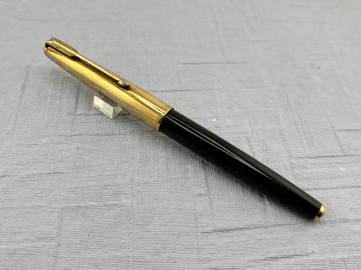 Parker 61 Black Rainbow Cap Gold Filled   - Fountain Pen