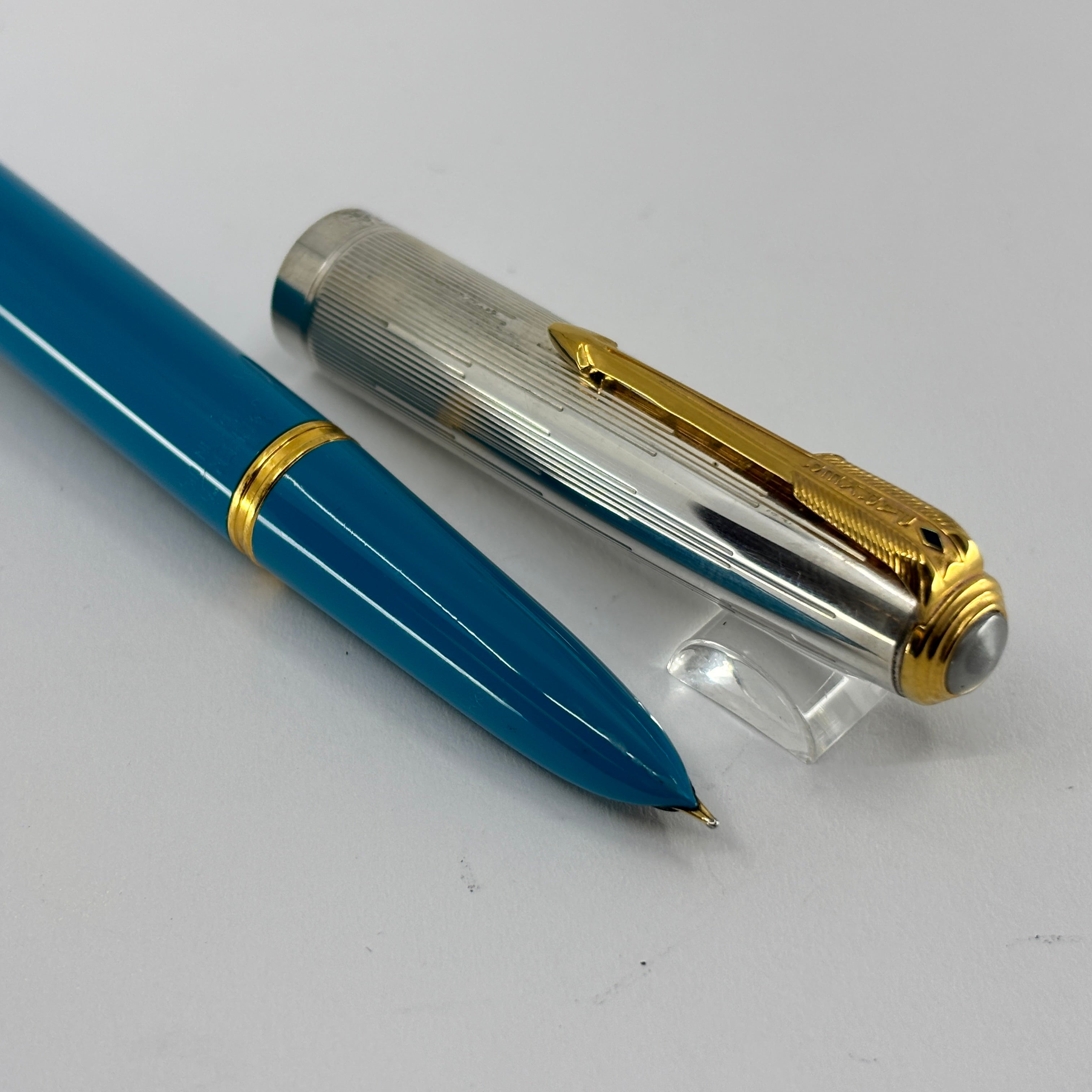 Parker 51 Special Edition Sterling Silver & Vista Blue Fountain