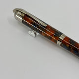 Visconti Pericles II Gray/Amber Marbled Fountain Pen - Medium Stainless Steel Nib