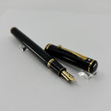 Sheaffer Connaisseur Black Fountain Pen - Fine 18kt Gold  Nib
