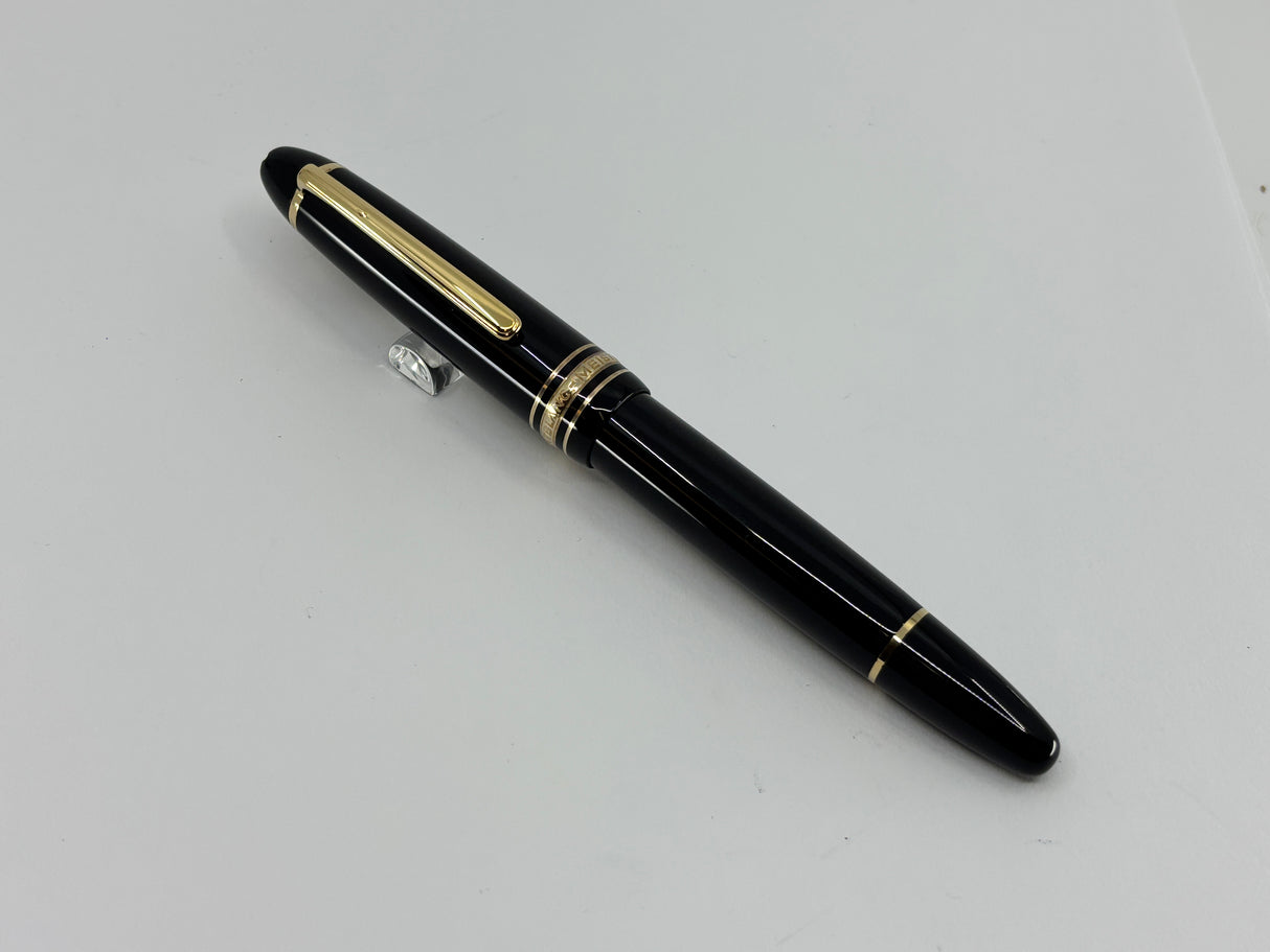 Montblanc Black Meisterstuck #146 LeGrand Fountain Pen - Fine 14kt Gold  Nib