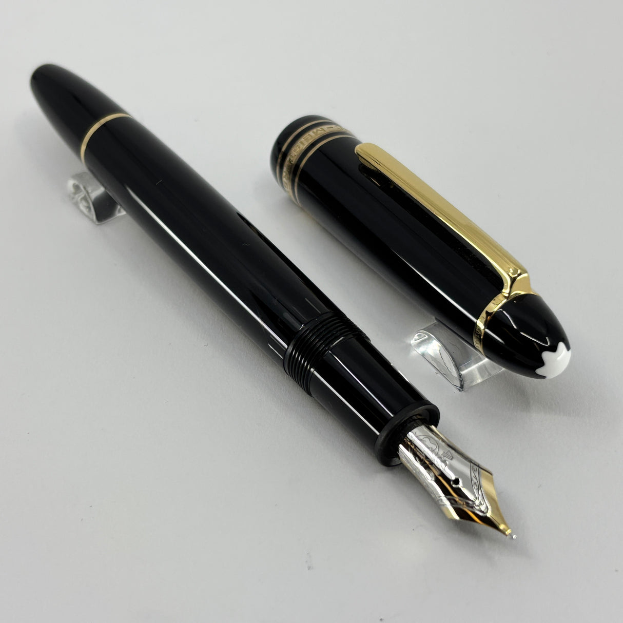 Montblanc Black Meisterstuck #146 LeGrand Fountain Pen - Fine 14kt Gold  Nib