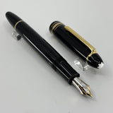Montblanc Black Meisterstuck #146 LeGrand Fountain Pen - Fine 14kt Gold  Nib