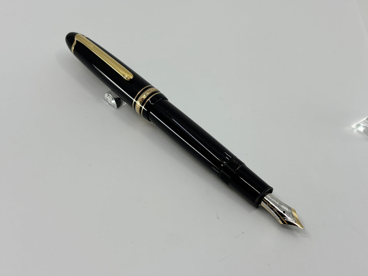 Montblanc Black Meisterstuck #146 LeGrand Fountain Pen - Fine 14kt Gold  Nib