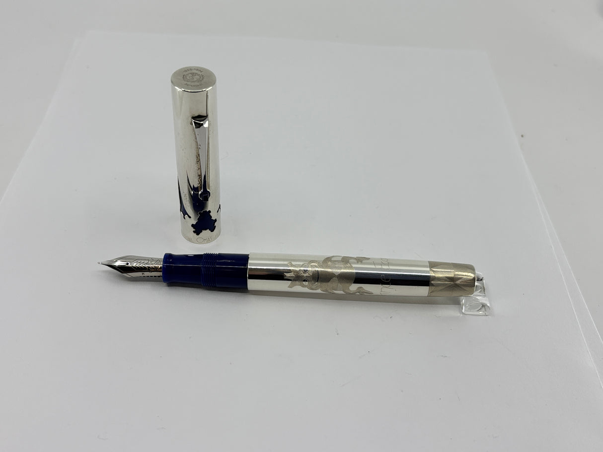 Omas UNICEF Signs for Children Sterling Silver Prince Egon Limited Edition - Flexible Generic OMAS Medium 14kt Gold Replacement Nib - A Beautiful Sterling OMAS to be Enjoyed as an Everyday Writer!