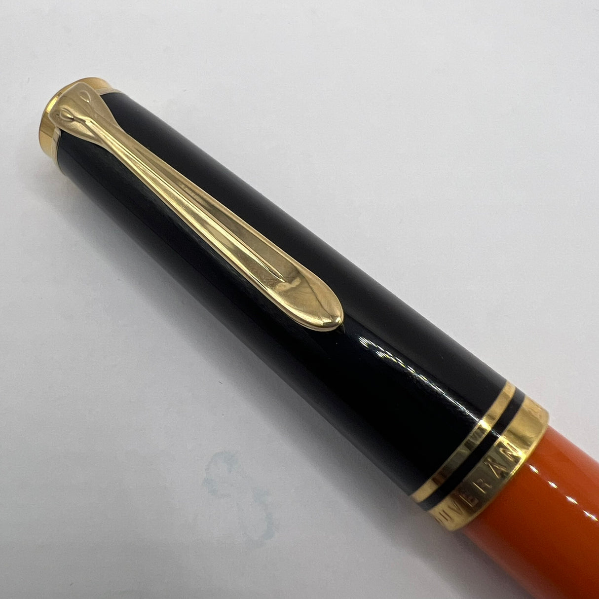 Pelikan M800 Souveran Burnt Orange Fountain Pen  -  Medium 18kt Gold Nib