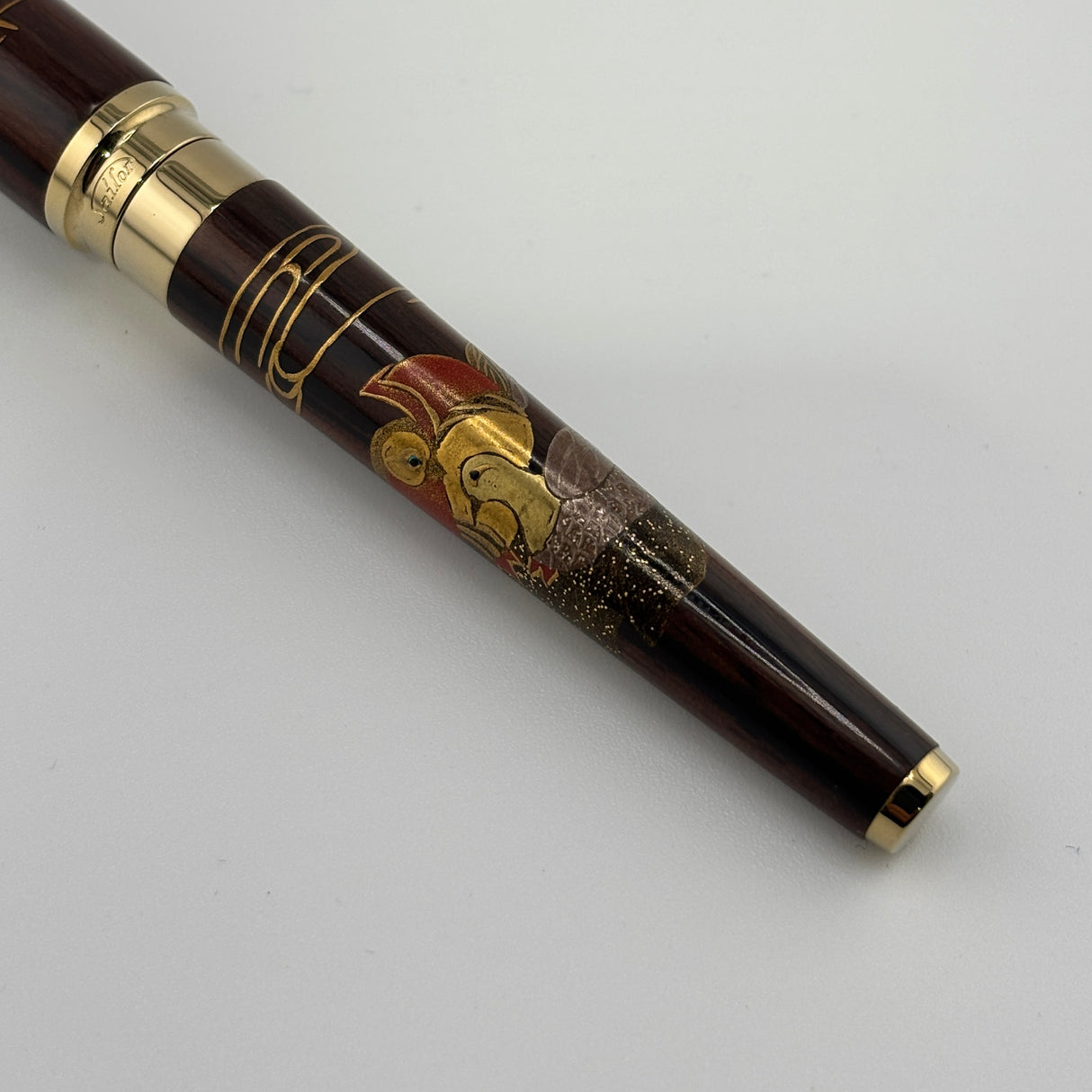 Sailor Kaga Taga Maki-e Oshidori  Mandarin Duck Ebony Rosewood Fountain Pen - Extremely Rare !