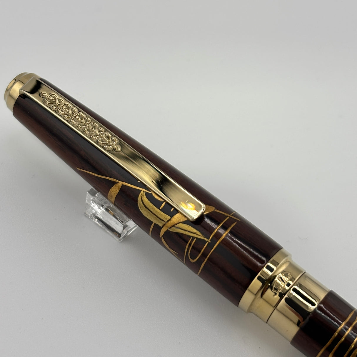 Sailor Kaga Taga Maki-e Oshidori  Mandarin Duck Ebony Rosewood Fountain Pen - Extremely Rare !