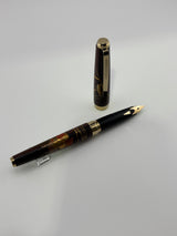 Sailor Kaga Taga Maki-e Oshidori  Mandarin Duck Ebony Rosewood Fountain Pen - Extremely Rare !