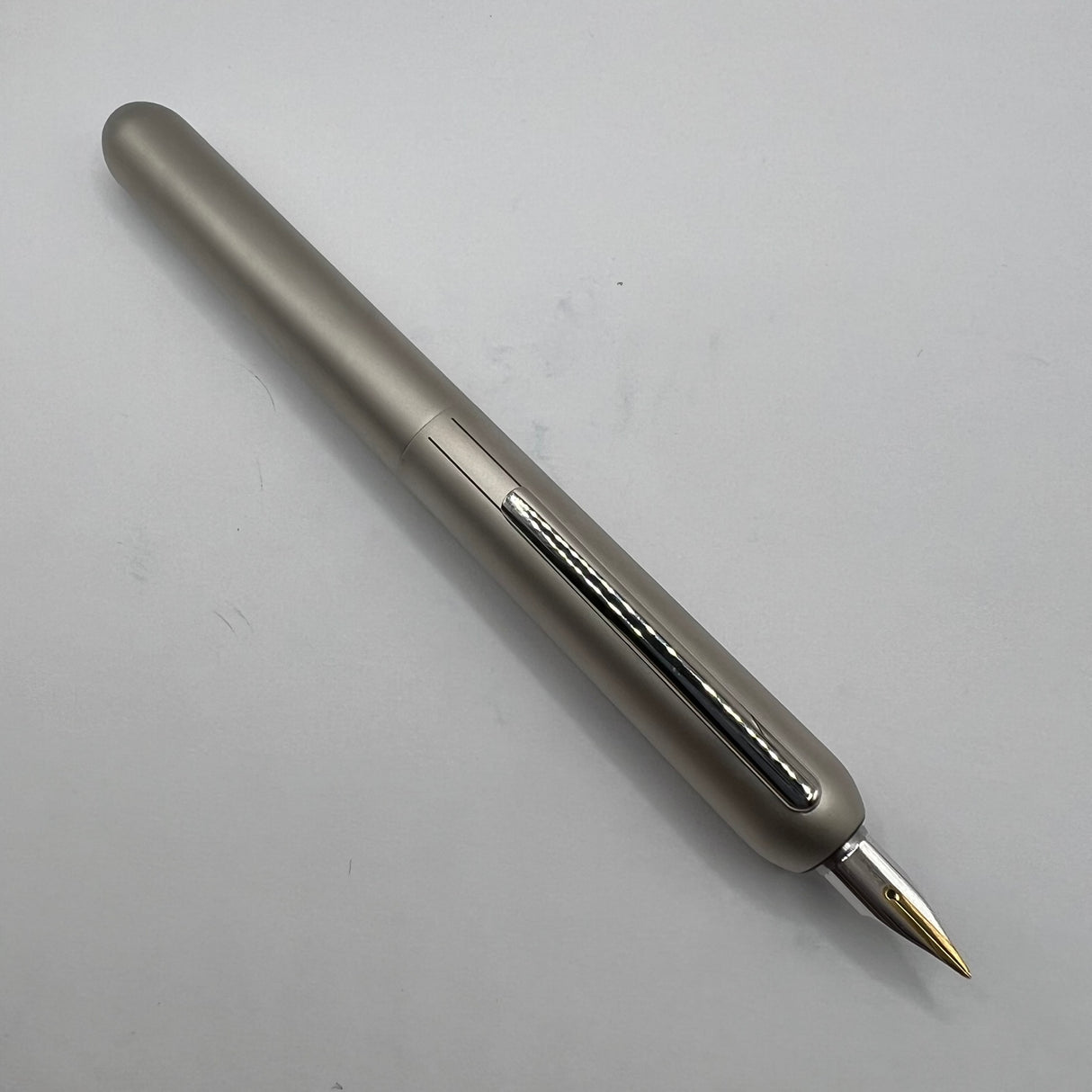 Lamy Dialog 3 Palladium Plated Finish, Retractable Nib  Fountain Pen  - Medium 14kt Gold Nib