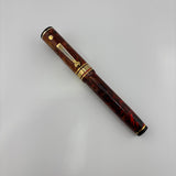 Wahl Eversharp Decoband Volcano Red Oversized Fountain Pen - Medium #8 Size 14kt Gold Nib