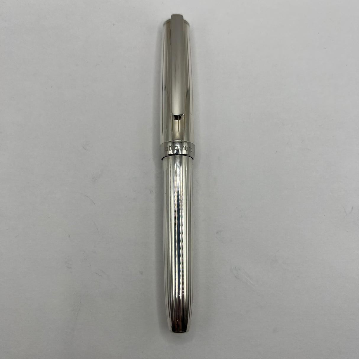 Otto Hutt 07 Design Sterling Silver Top-of-the-Line Fountain Pen   - Large Fine Semi-Flex 18kt Gold Nib