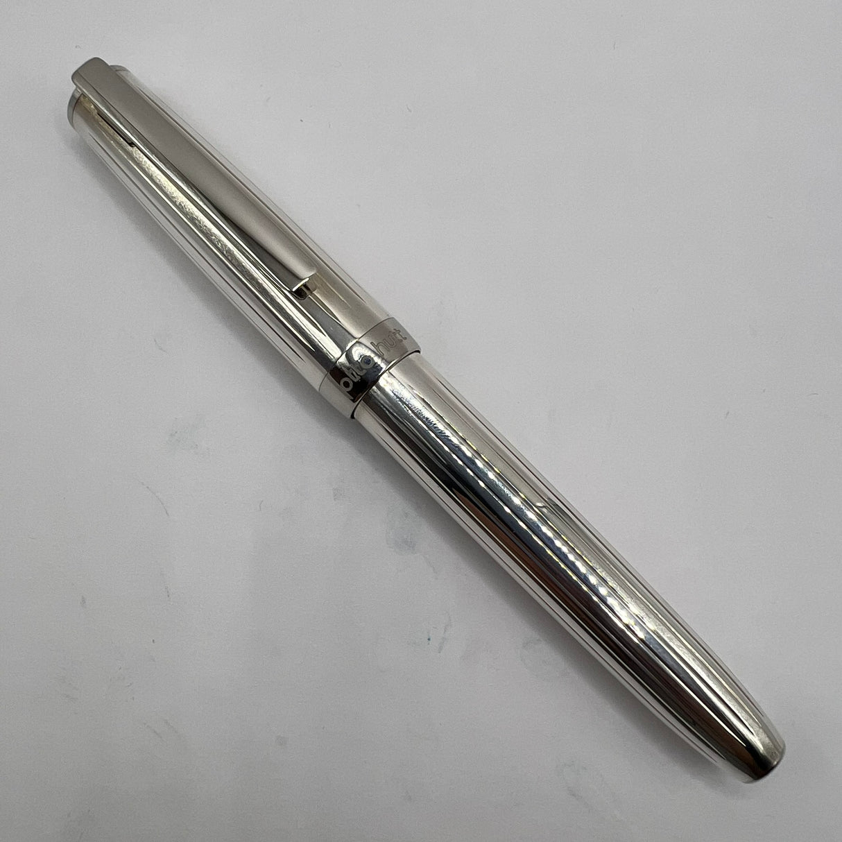 Otto Hutt 07 Design Sterling Silver Top-of-the-Line Fountain Pen   - Large Fine Semi-Flex 18kt Gold Nib
