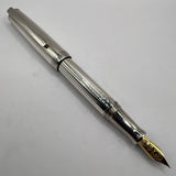 Otto Hutt 07 Design Sterling Silver Top-of-the-Line Fountain Pen   - Large Fine Semi-Flex 18kt Gold Nib