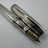 Otto Hutt 07 Design Sterling Silver Top-of-the-Line Fountain Pen   - Large Fine Semi-Flex 18kt Gold Nib