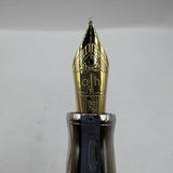 Otto Hutt 07 Design Sterling Silver Top-of-the-Line Fountain Pen   - Large Fine Semi-Flex 18kt Gold Nib