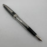 Montblanc Solitaire Ceramic Black Prisma Classique #145  Fountain Pen   -  Fine 14kt Gold Nib