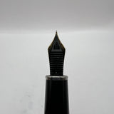Montblanc Solitaire Ceramic Black Prisma Classique #145  Fountain Pen   -  Fine 14kt Gold Nib
