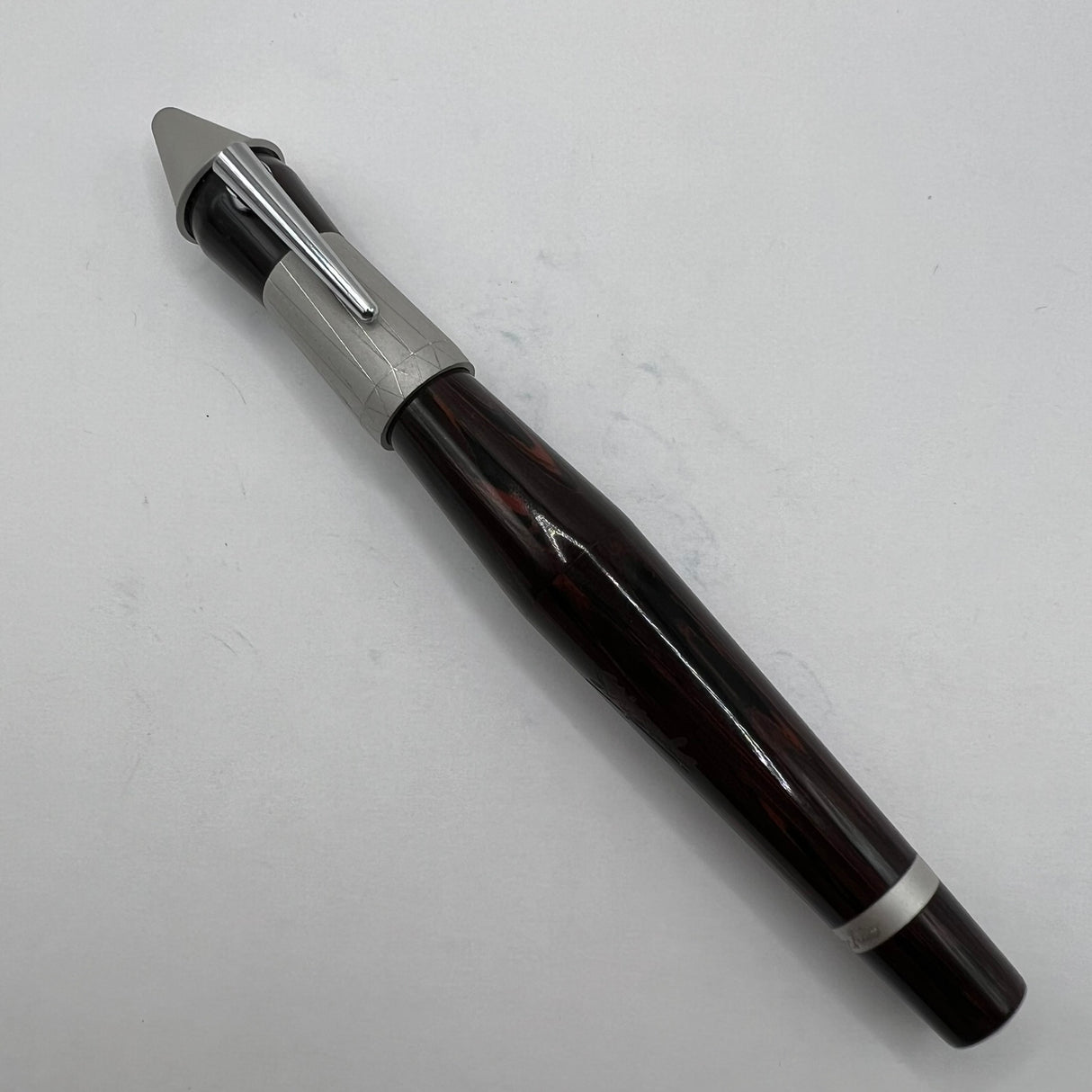 Stipula Pinocchio Limited Edition Woodgrain Ebonite Fountain Pen  -  STUB 0.9mm 18kt Gold Nib