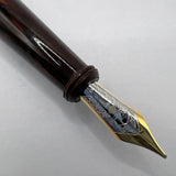 Stipula Pinocchio Limited Edition Woodgrain Ebonite Fountain Pen  -  STUB 0.9mm 18kt Gold Nib