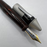 Stipula Pinocchio Limited Edition Woodgrain Ebonite Fountain Pen  -  STUB 0.9mm 18kt Gold Nib
