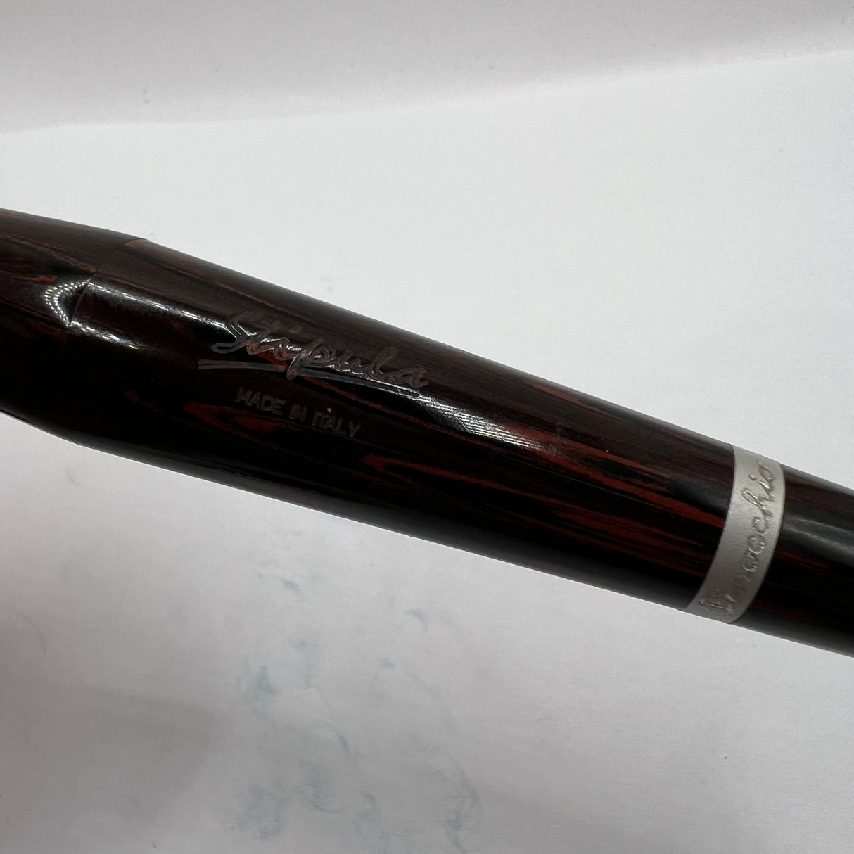 Stipula Pinocchio Limited Edition Woodgrain Ebonite Fountain Pen  -  STUB 0.9mm 18kt Gold Nib