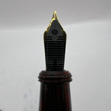 Stipula Pinocchio Limited Edition Woodgrain Ebonite Fountain Pen  -  STUB 0.9mm 18kt Gold Nib