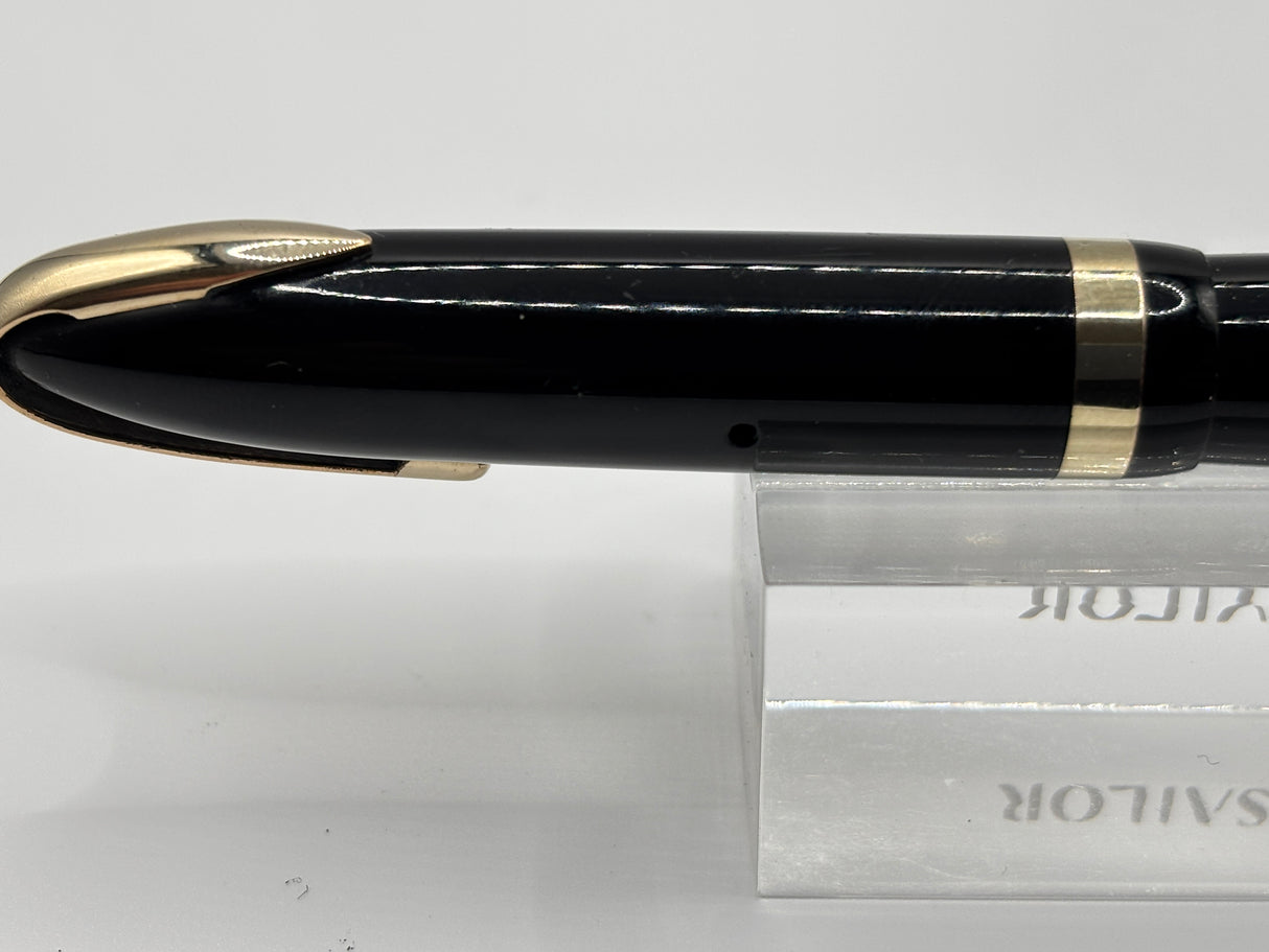 Sheaffer Balance Black Military clip White dot   - Fountain Pen
