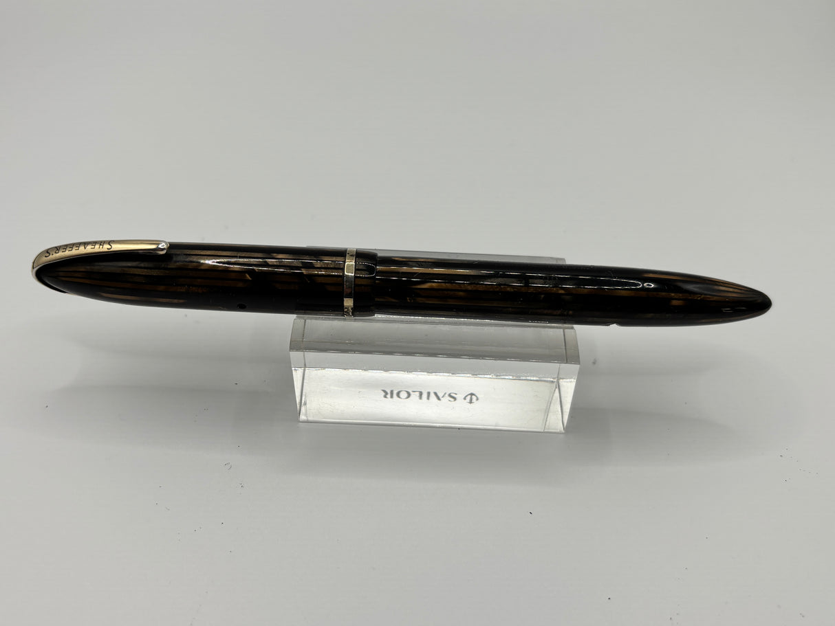 Sheaffer Balance Brown Striped Military clip  - Fountain Pen
