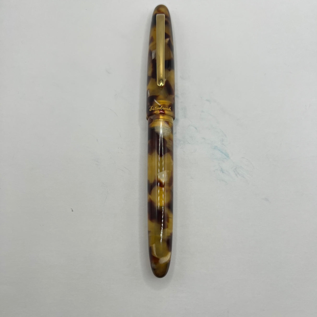 Esterbrook Estie Tortoise Regular Size Fountain Pen   -  Fine Gold-Plated Nib