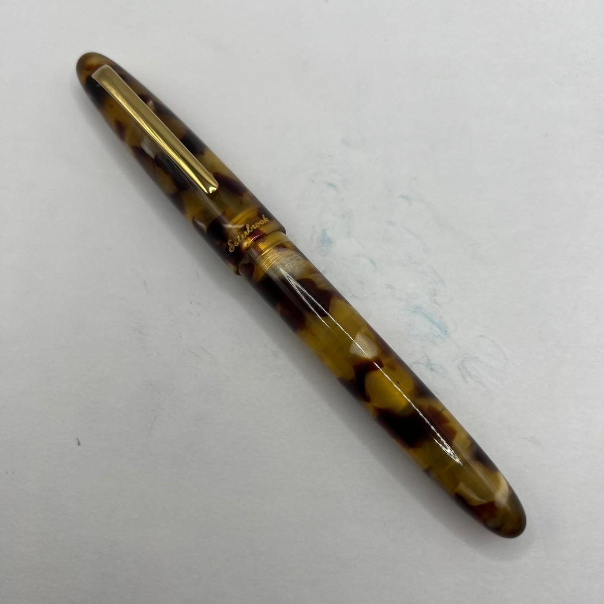 Esterbrook Estie Tortoise Regular Size Fountain Pen   -  Fine Gold-Plated Nib