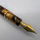 Esterbrook Estie Tortoise Regular Size Fountain Pen   -  Fine Gold-Plated Nib