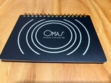 Omas Notepad Black Premium Lined Notepad - 100 Sheets A6 format.