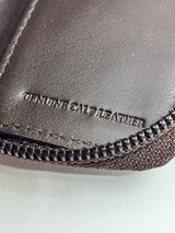 AURORA Beautiful Brown Leather pen case with zip - Hold 2 pens