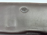 AURORA Beautiful Brown Leather pen case with zip - Hold 2 pens