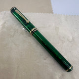 Sheaffer Connaisseur Aegean Green Transparent Fountain Pen  -  Broad 14kt Gold Nib
