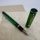 Sheaffer Connaisseur Aegean Green Transparent Fountain Pen  -  Broad 14kt Gold Nib