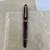 Montblanc Meisterstuck #146 LeGrand Bordeaux Fountain Pen   -  Fine 14kt Gold Nib - Engraved Cap