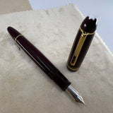 Montblanc Meisterstuck #146 LeGrand Bordeaux Fountain Pen   -  Fine 14kt Gold Nib - Engraved Cap